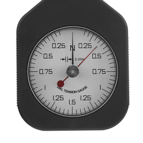 Dial Tension Tester Workhorse Pull Scale Meter For Micro Switches And Electronic Relays With Clear Viewing Cover ABS And Alloy Body Pro Grade Precision Readout For Relay Tip Pressure And Accurate Tension Checks, front view