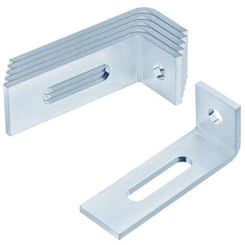 6 Pack L Shaped Connectors For 1 5/8 Strut Channel Heavy Duty Carbon Steel Electro Galvanized Finish Rock Solid Design Fits 1/2 Inch Bolts Built Tough Pro Grade Commercial Hardware