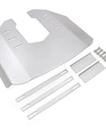 Whale Tail Hydrofoil Stabilizer For Outboard Boats 40-350HP, showing plate, strips, bolts, adjustable anti cavitation plate.