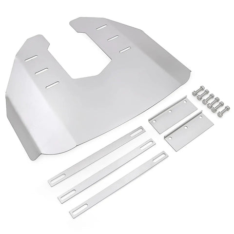 Whale Tail Hydrofoil Stabilizer For Outboard Boats 40-350HP, showing plate, strips, bolts, adjustable anti cavitation plate.