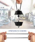 Heavy Duty Ball Bungee Cords Set Of 50 For Camping And Tents With 4 Inch Elastic Balls Canopy Tarp Tie Downs displayed with weights