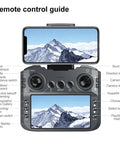 Remote control guide for 4K HD Dual Camera Drone With Remote Control Screen, Brushless Power, Propeller Guards showing functions