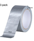 3 Pack Duct Tape Heavy Duty Waterproof Silver Duct Tape With Tough Adhesive For Indoor Outdoor Repairs Tear By Hand 60 Yards By 2 Inches Total