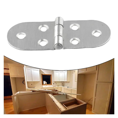Close-up of Easy Install Rotating Concealed Stainless Steel Hinges for cabinets with a kitchen installation scene