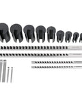 Complete No 10 HSS Keyway Broach Set 18 Piece With 4 Precision Broaches And 9 Bushings For Pro Grade Heavy Duty Keyway Cutting