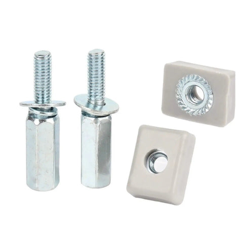 Heavy Duty M6 Carbon Steel Elevator Car Wall Screws Nuts 10 Piece Set showing steel bolts and matching nuts for elevator installation.