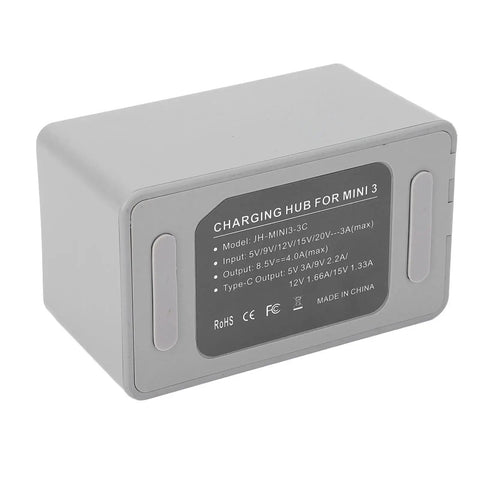 Three Port Drone Battery Charging Hub With Digital Display, Fast 8.5V 4A Output, Smart Charging Station for Mini 3 label