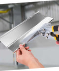 Person using Ergonomic Hand Seamer Tool For Metal Bending With Built Tough Durable Construction And Wide Head For HVAC Ductwork And DIY Projects