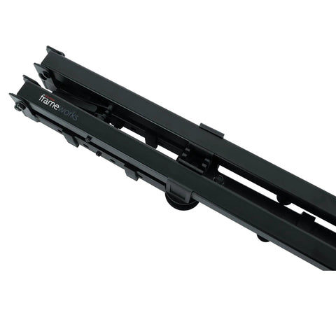 Collapsed view of Adjustable T Stand Folding Keyboard Workstation For Keyboards Mixers And DJ Controllers with portable design
