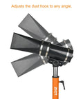 Adjustable Dust Hood With Floor Stand for Woodworking Dust Collector System angle adjustment display