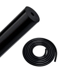 Silicone Vacuum Tubing Hose 5.5mm ID 50 Ft Black 11.5mm OD 3mm Wall Thickness FDA Grade Food Safe Silicone rolled and sectioned view
