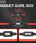 Two-Piece Adjustable Tap Wrench Handles Set With Reamer Ratcheting Action and size details on black background