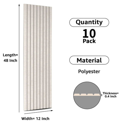 Self Adhesive Soundproof Acoustic Wall Panels For Room Treatment Game Changing Noise Absorbing Foam Tiles To Knock Out Echoes And Smooth Out Reverb With Zero Sweat Peel And Stick Install Camel Color 10 Pack, 48x12 inch polyester panel.