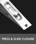Close-up of 6 Inch Flush Bolt For Double French Doors And Patio Wood Doors Built Tough Heavy Duty Stainless Steel Concealed Sliding Door Latch