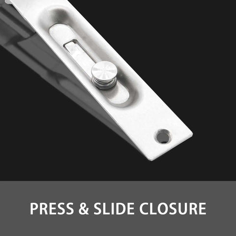 Close-up of 6 Inch Flush Bolt For Double French Doors And Patio Wood Doors Built Tough Heavy Duty Stainless Steel Concealed Sliding Door Latch
