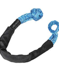 One Half Inch Synthetic Rope Soft Shackles tough as nails with blue UHMWPE material for off road towing and recovery.