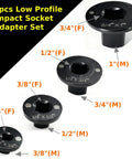 Upgrade Your Garage Game With This Killer 4-Piece Low Profile Impact Socket Adapter Set. Convert From 1 Inch Down To ¼ Inch Drive Sizes Smoothly Like A Pro. Magnetic Grip Keeps Sockets Secure While You Tackle Hardcore DIY Or Heavy Duty Mechanic Jobs Any. 4-piece low profile impact socket adapter set, chrome steel, magnetic drive reducers shown