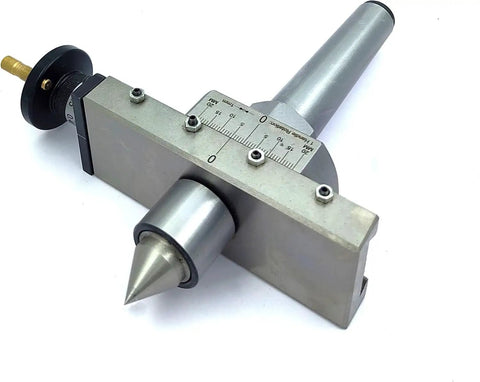 Lathe Taper Turning Attachment With 2MT Shank And Revolving Live Center For Offsetting Tailstock, Double Bearing Center