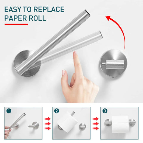 Wall Mounted Brushed Nickel Toilet Paper Holder Made From 304 Stainless Steel Rustproof And Built To Last Flexible Pivot Fits Mega Jumbo Rolls