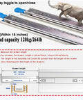 Heavy Duty Ball Bearing Drawer Slides Pair Full Extension Side Mount Cabinet Rails with elephant illustration for load capacity