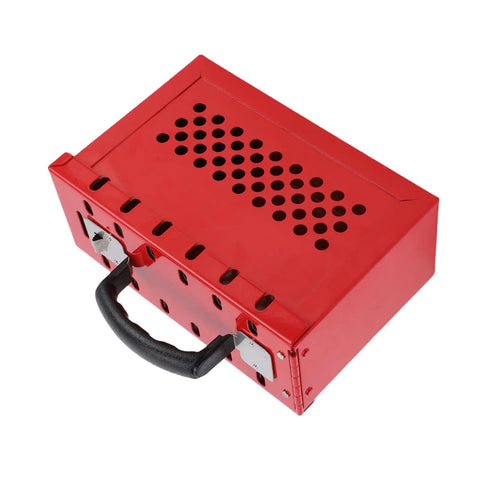 Heavy Duty Portable Group Lockout Box With 12 Piece Padlocks And 24 Keys Built Like A Tank For Industrial Sites Keeping Crew Safe And Gear Locked Down Tight Always