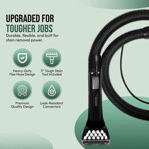Flexible Replacement Hose With Three Inch Tough Stain Brush And Self Cleaning Tool for Little Green and SpotClean Vacuums