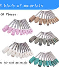 Assorted Polishing Bits And Buffing Wheel Kit For Rotary Tools 100 Pieces Includes Corundum Sand Sesame Cowhide Rubber And Wool Materials