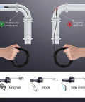 Dope Borescope Camera With Light 16.4 Ft Semi Rigid Probe IP67 Waterproof HD Endoscope showing short lens in pipe