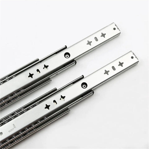 53 Wide Three Section Heavy Duty Slide Rail Damping Buffer For Drawer Cabinet RV Industrial Use Set Of Two close-up