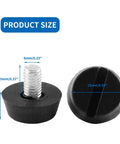 16 Piece Adjustable M6 Thread Leveling Feet With 20mm Base For Patio Chairs And Heavy Furniture Scratch Resistant Floor Protectors Zero Wobble Kee