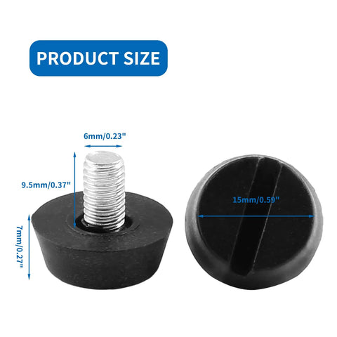 16 Piece Adjustable M6 Thread Leveling Feet With 20mm Base For Patio Chairs And Heavy Furniture Scratch Resistant Floor Protectors Zero Wobble Kee