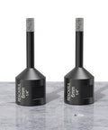 One Quarter Inch Dry Diamond Core Drill Bits 2-Pack Pro Grade Vacuum Brazed Hole Saw For Tile Porcelain Ceramic Marble Granite Brick M14 Thread Angle Grinder Compatible 6mm Shank Heavy Duty Beast Mode Fast Cuts