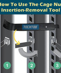 How to use the cage nut insertion-removal tool for 50 Pack M6 Rack Mount Cage Nuts Screws Washers.