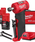 Cordless Right Angle Die Grinder Kit Delivering Serious Kicks Of Torque, A No Nonsense Brushless Workhorse Design, Quick Adjust Speed Controls, Heavy Duty 1/4 Inch Collet, And Rock Solid Grinding Performance For Rough Shop Duties with battery and charger