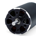 Close-up of Brushless RC Boat Motor 4074 2250KV With Cooling Set For RC Boats High Torque 4 Pole Design, front view showing motor shaft.