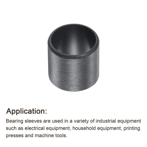 Four Pack Flanged Sleeve Bearings 12Mm X 14Mm X 10Mm Pom Oilless Bushings showcasing a black POM bearing sleeve for industrial use.