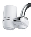 NSF Certified Faucet Water Filter 0.01 Micron Ultra Filtration For Bathroom Sink Reduces Chlorine Lead-Free Material 320 Gallons White