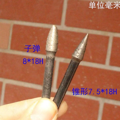 8 Pcs Heavy Duty Sintered Diamond Grinding Bits Compatible With Rotary Tools And Hand Grinders Featuring 6Mm Shank, cone tips.