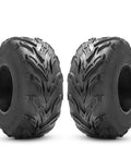 145/70-6 Tubeless Street Tires For ATV Go Kart Mini Bike - Off Road Ready, 4PR, Pack Of 2, High Grip Rubber, Black Sidewall