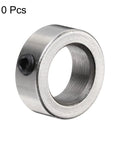 Close-up of 8mm Shaft Lock Collar Set 10 Pack Stainless Steel With Set Screws T8 Lead Screw Lock Ring for 8mm Lead Screws and Rod Shafts.
