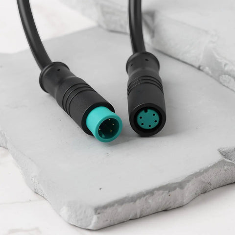 Waterproof M8 Five Pin Ebike Extension Cable Male To Female For Electric Bike Displays Motors Throttles And Lights Universal 6V To 60V Ebike System 29 Cm