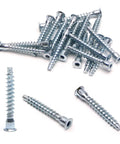 Self Drilling Confirmat Screws M7x50mm for Woodworking, Inner Hex Drive, Carbon Steel, Blue Finish, 20 Pieces