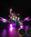 Lit LED Light Kit For 71478 Airships Model Luminaire Only Not Included Classic Edition, displayed with colorful glow