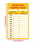 15 Pack Self Adhesive Monthly Inspection Stickers Waterproof 3 By 5 Inches Fire Extinguisher Maintenance Labels And Tags