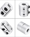Aluminum Shaft Coupling 11mm To 11mm ID, 30mm Length Rigid Shaft Coupler Connector For Motors, 3D Printer DIY Robots, CNC Machine Tools, High Torque Transmission Tough As Nails, silver aluminum alloy