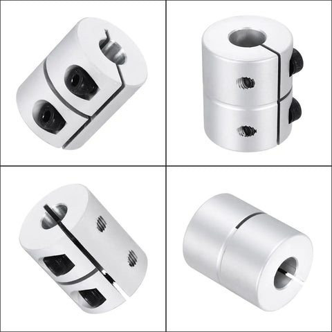 Aluminum Shaft Coupling 11mm To 11mm ID, 30mm Length Rigid Shaft Coupler Connector For Motors, 3D Printer DIY Robots, CNC Machine Tools, High Torque Transmission Tough As Nails, silver aluminum alloy