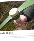 Person holding Steel Garden Pickaxe With Wooden Handle For Weeding And Soil Cultivation, Durable Hand Hoe