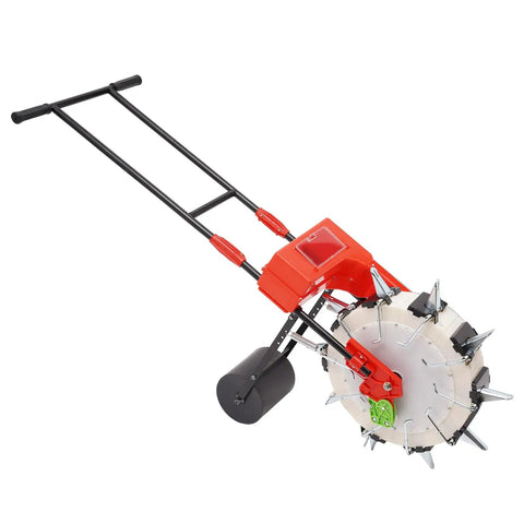 Hand Push Seeder Planter Walk Behind Row Crop Planter With Adjustable Seeding Depth Manual Seeder Machine for Sowing Corn