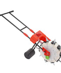 Walk Behind Garden Seeder Spreader And Planter With 10 Nozzles For Precise Sowing And Fertilizer Application, Portable Hand Push Seeder