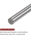 HARFINGTON HSS round lathe rod, 6.3mm x 100mm, silver metal